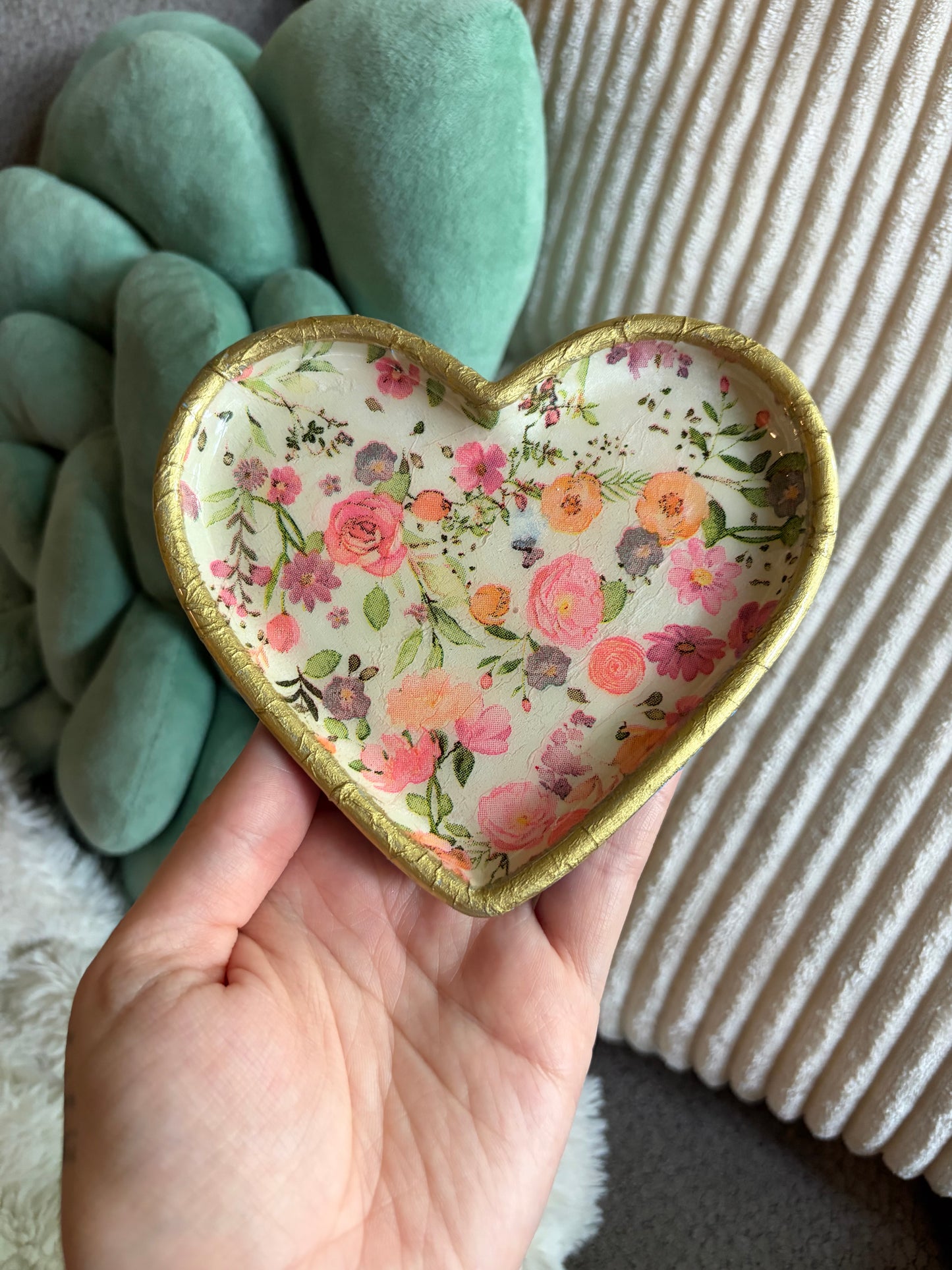Floral Heart Jewelry/Trinket Dish