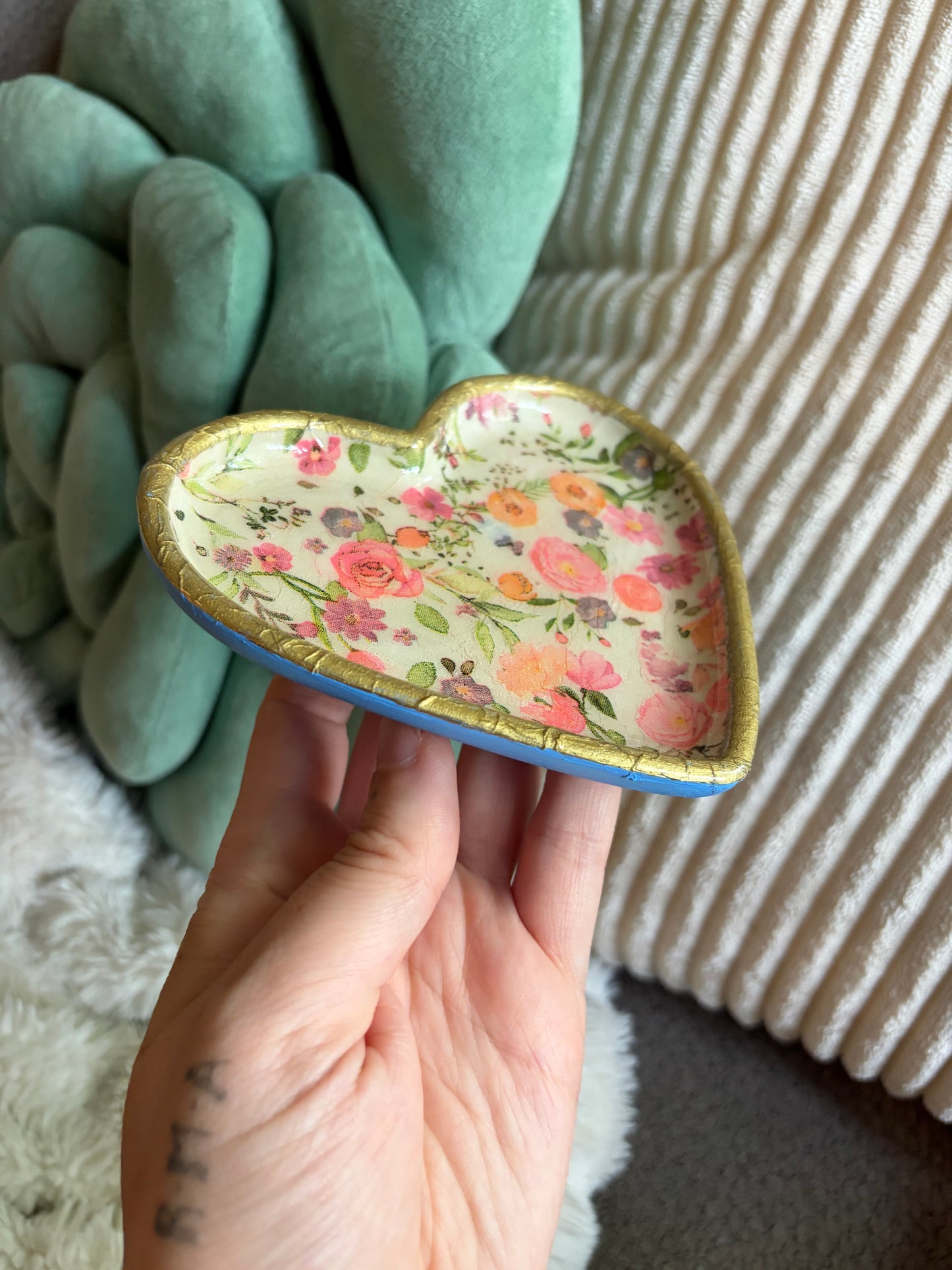 Floral Heart Jewelry/Trinket Dish