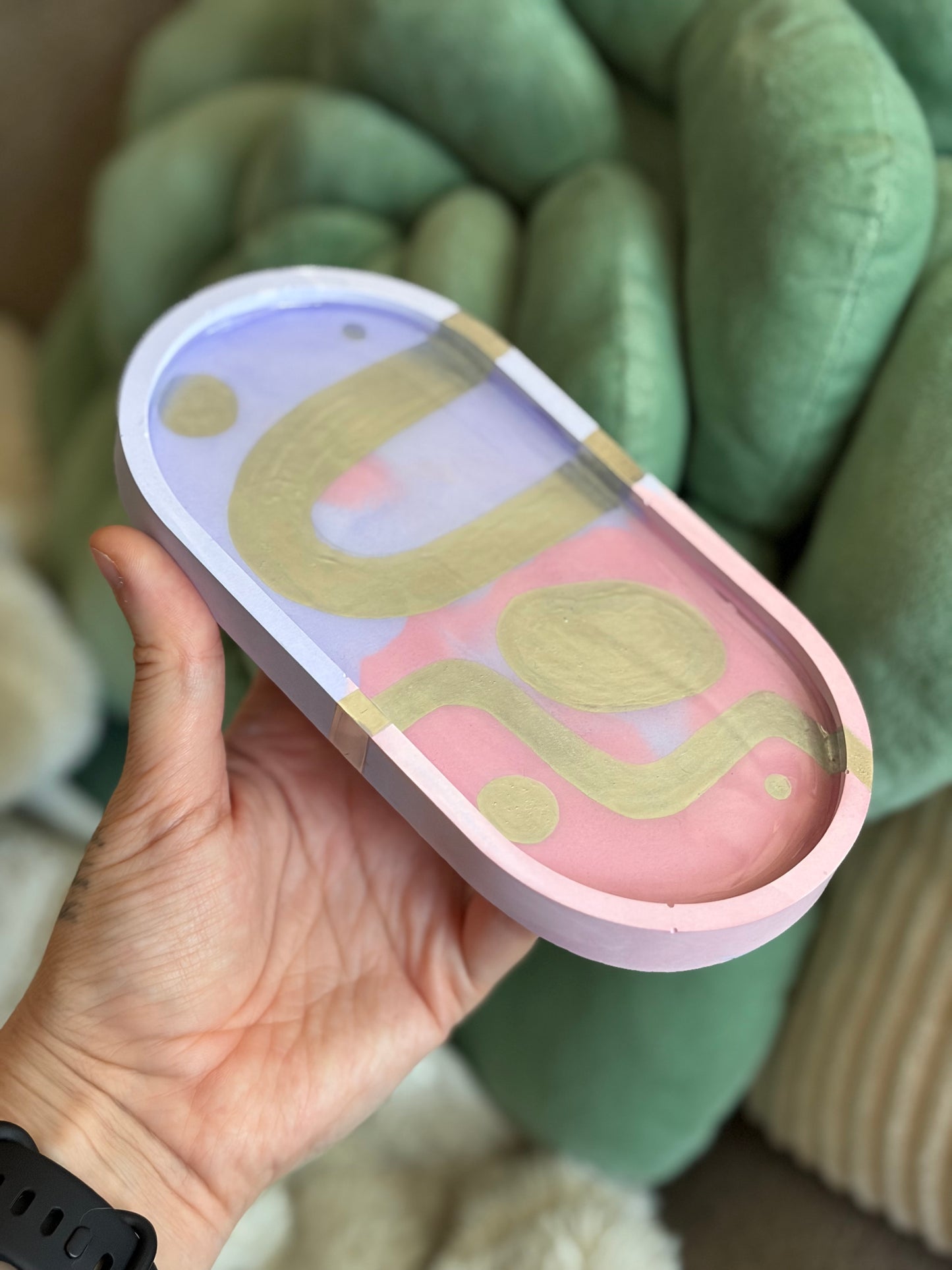 Jewelry/Trinket Dish (pink&purple)