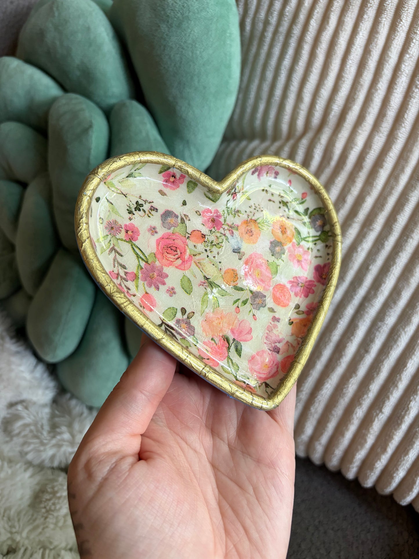 Floral Heart Jewelry/Trinket Dish