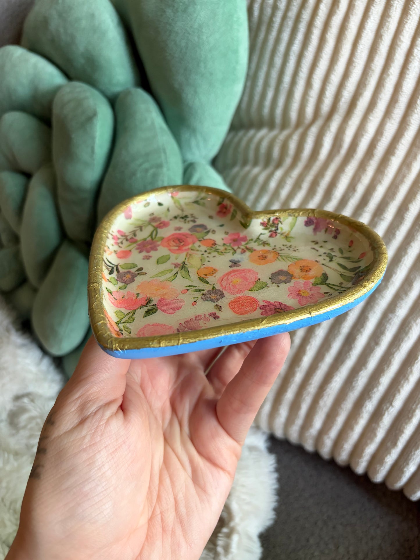 Floral Heart Jewelry/Trinket Dish