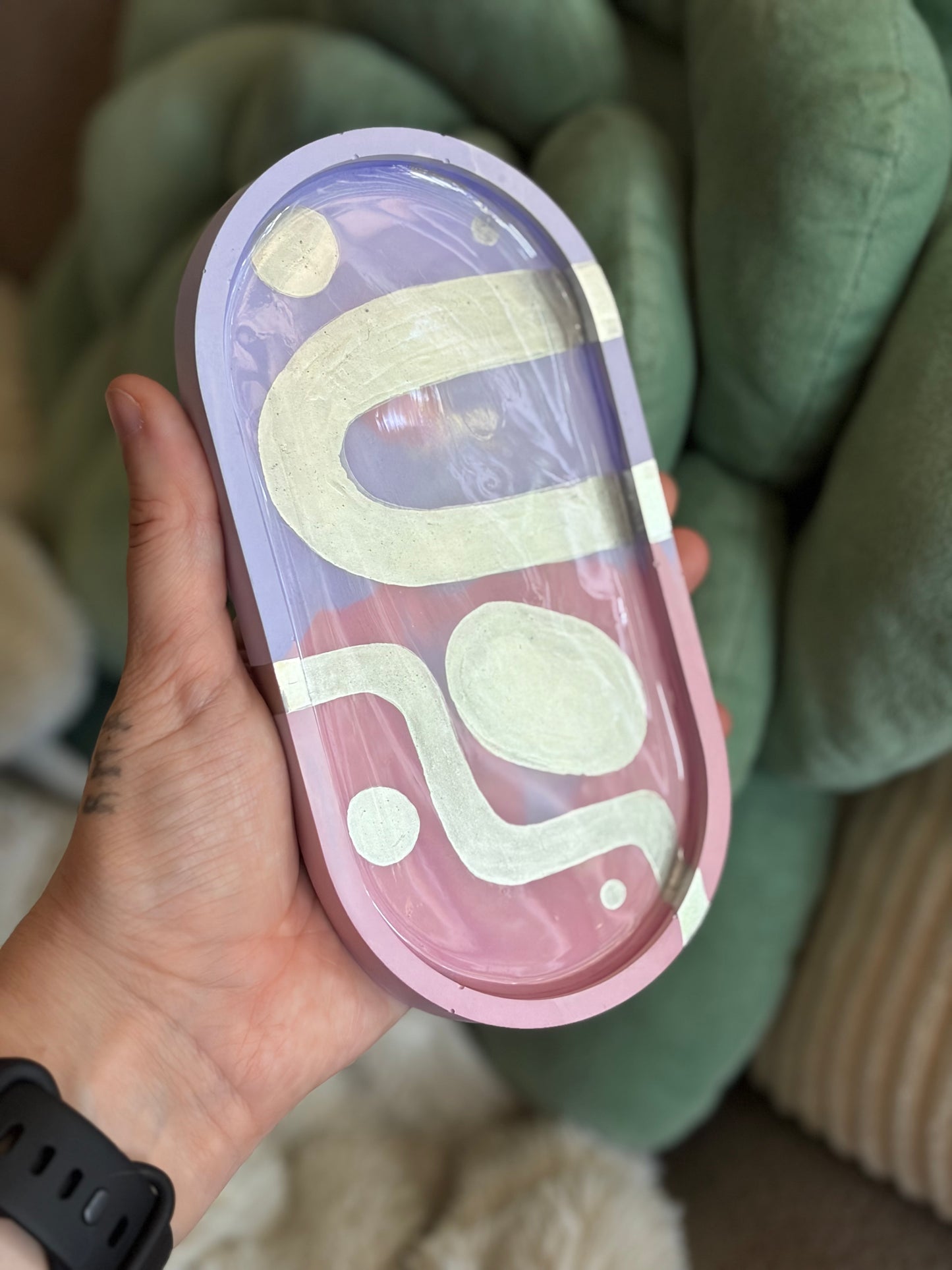 Jewelry/Trinket Dish (pink&purple)