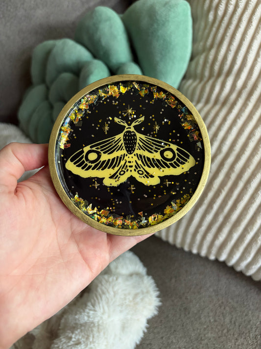 Moth Trinket Dish (Black/Gold)